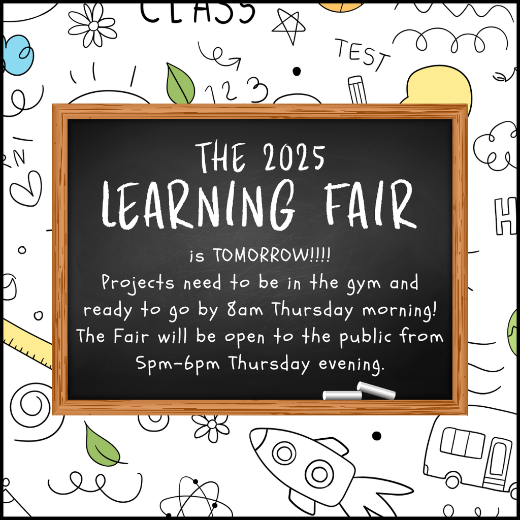 The learning fair is tomorrow, Thursday October 30th