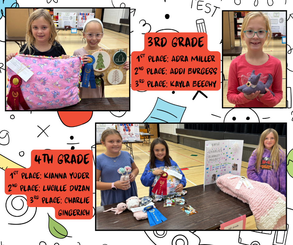 kids with their projects