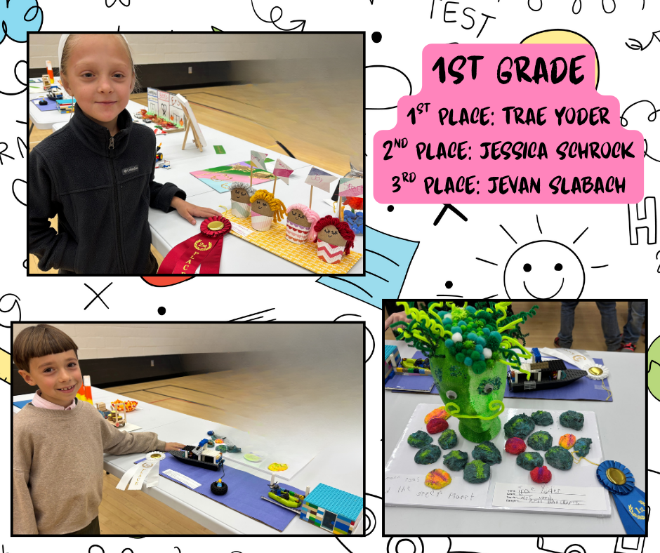 kids with their projects