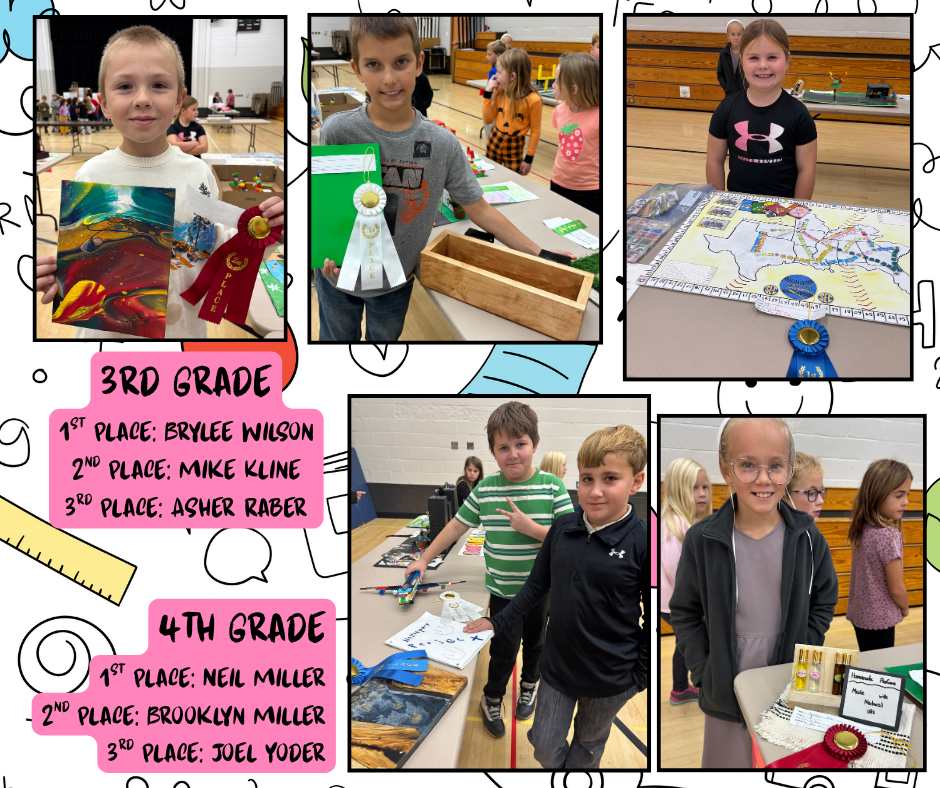 kids with their projects