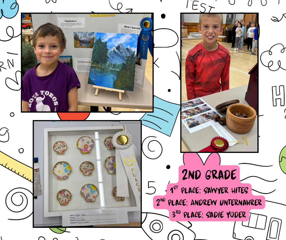 kids with their projects