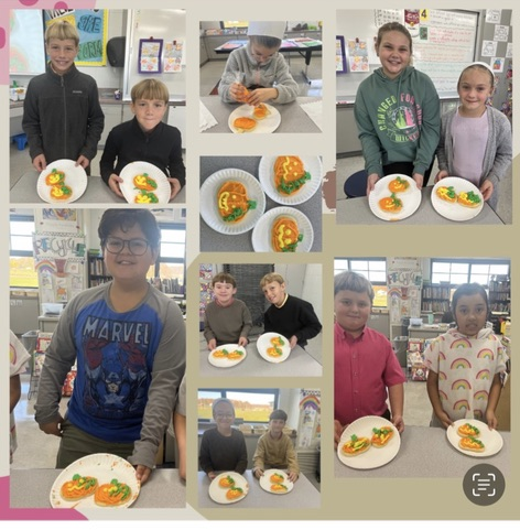 4th grade cookie decorating in art class 