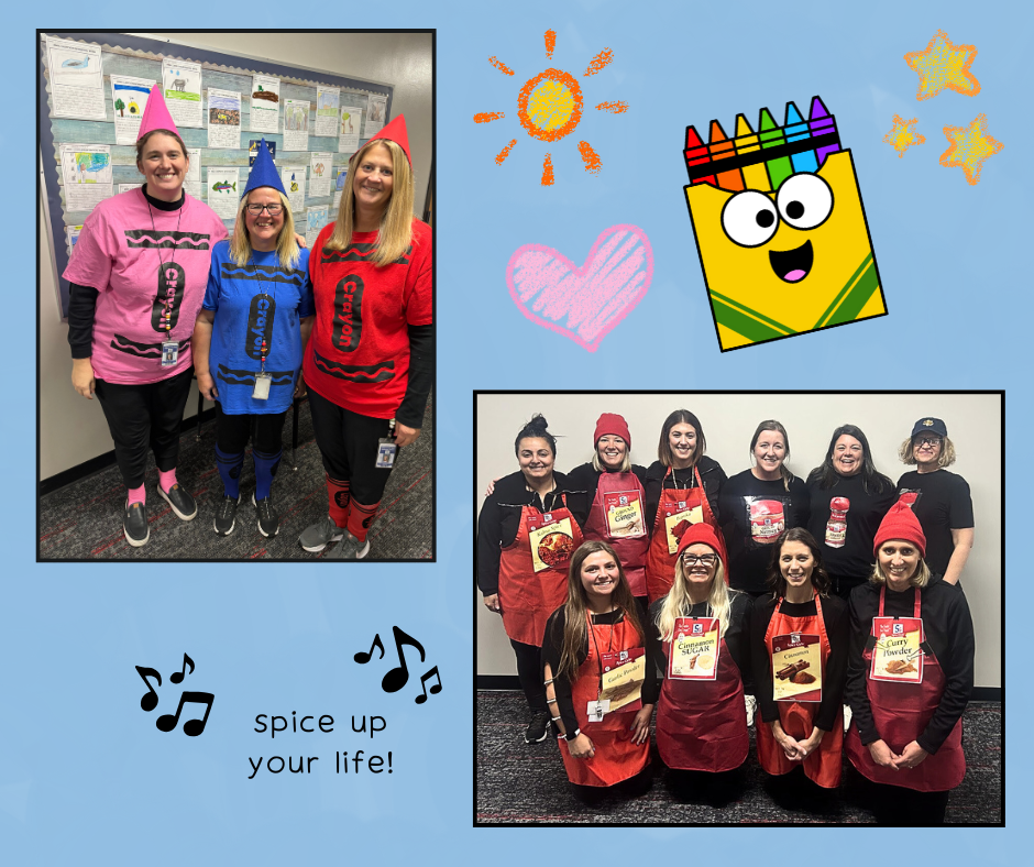 teachers dressed up in fun outfits