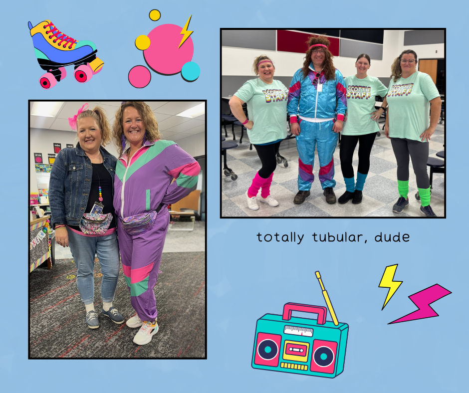 teachers dressed up in fun outfits