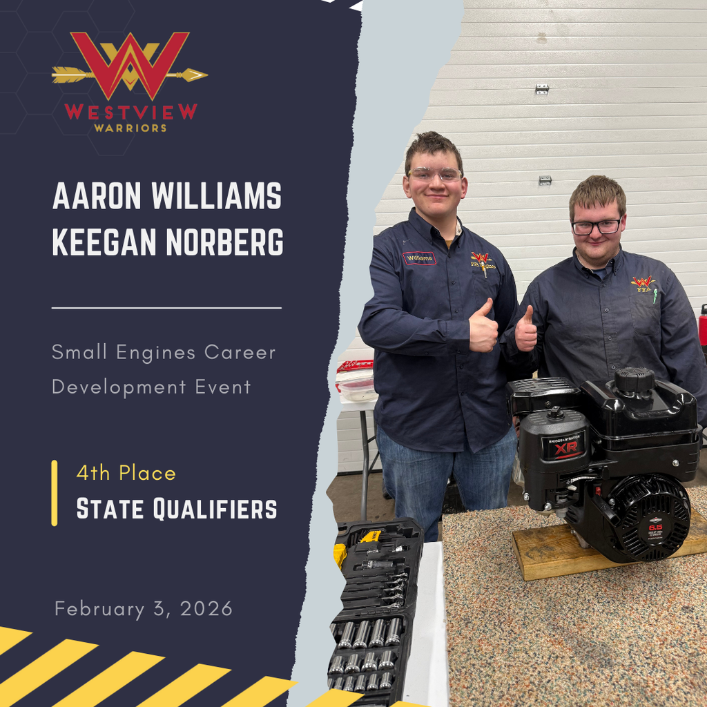 Aaron Williams Keegan Norberg State Qualifiers 4th place Small Engines 