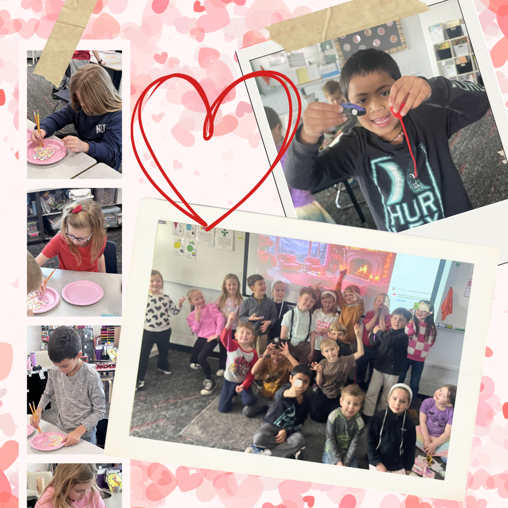 kids celebrating valentine's day