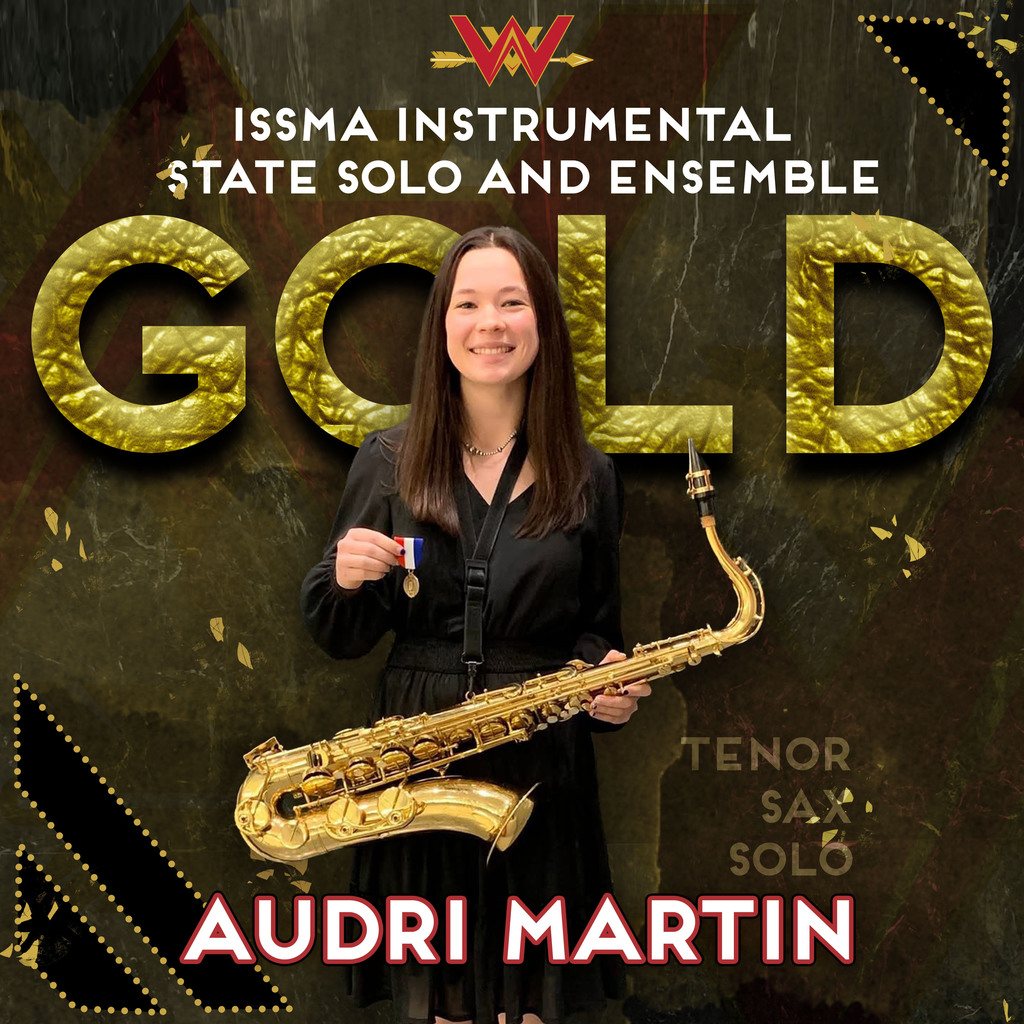 Audri Martin Tenor Sax  Gold State Instrumental ISSMA 2026
