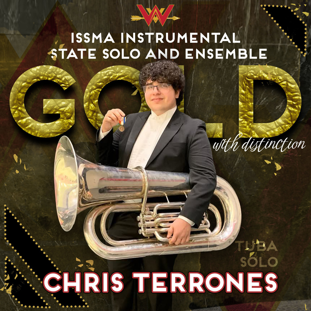 Chris Terrones Tuba  Gold with Distinction State Instrumental ISSMA 2026