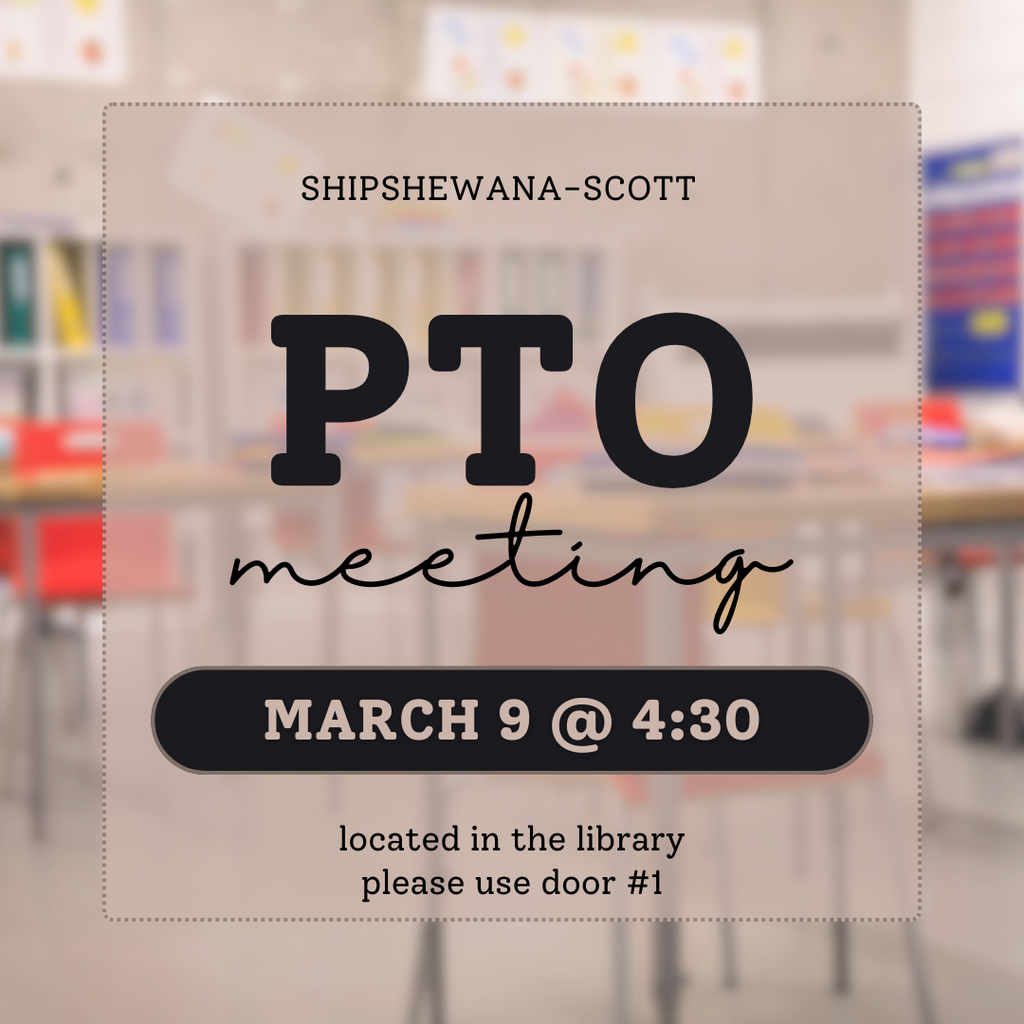 pto meeting march 9 at 4:30pm