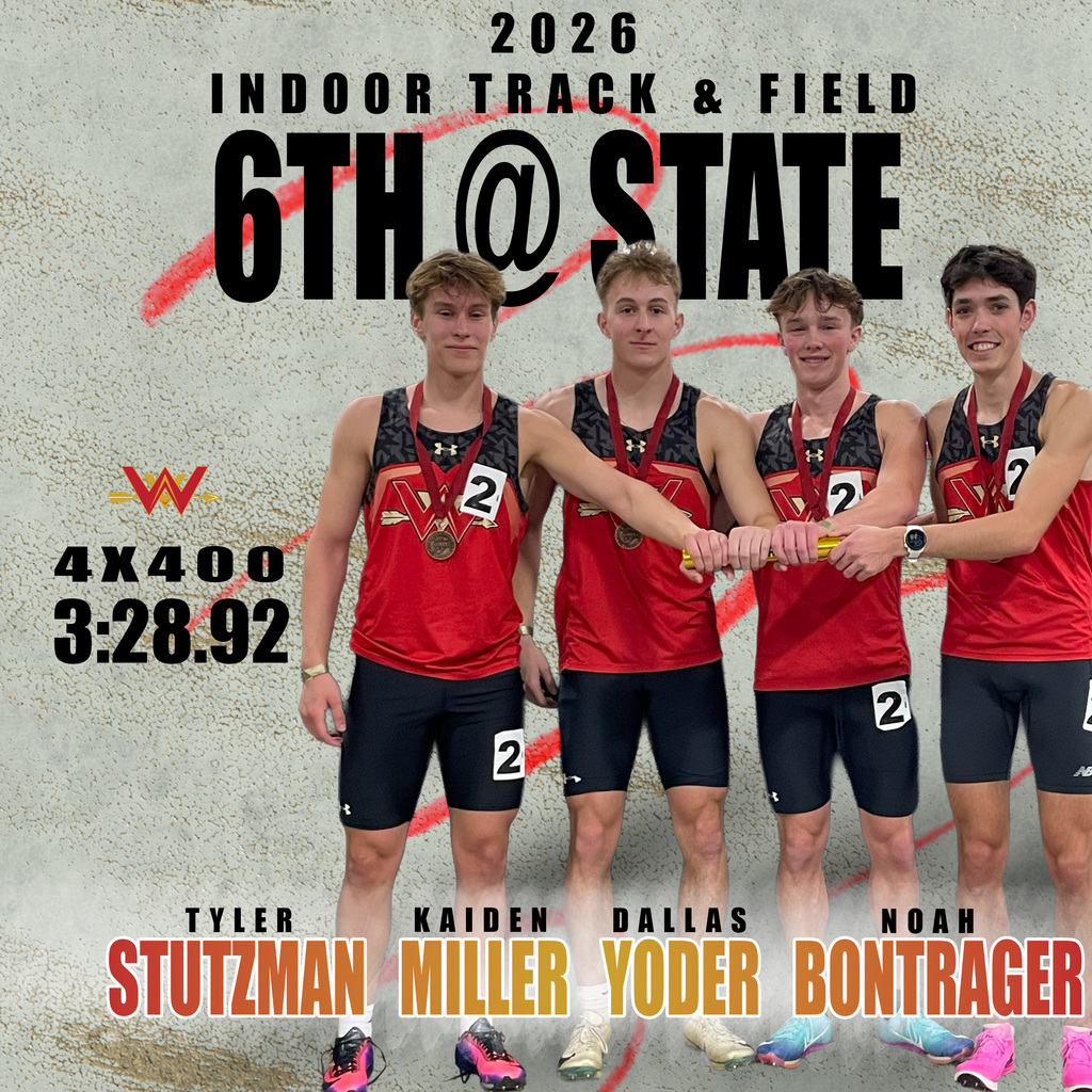 4x400 6th at Hoosier State Relays Indoor Meet 2026