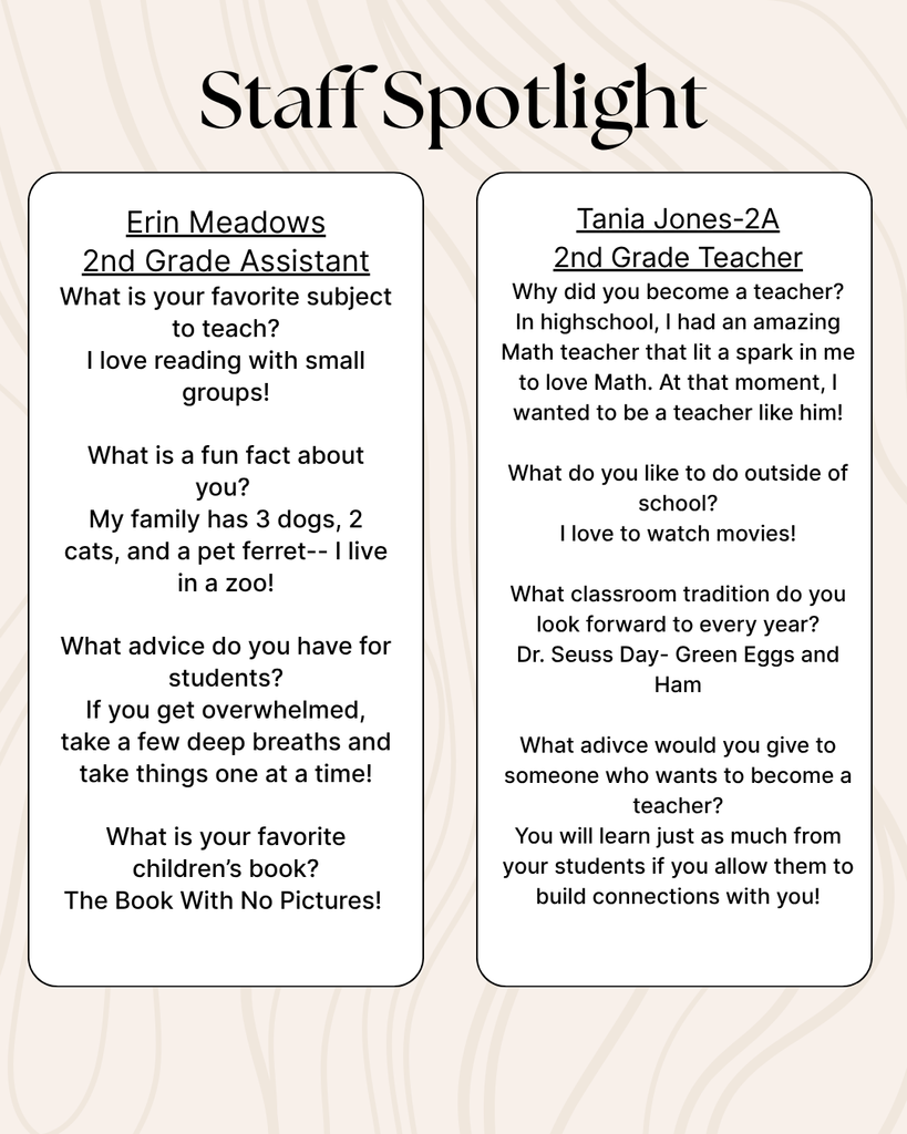 2nd grade spotlight