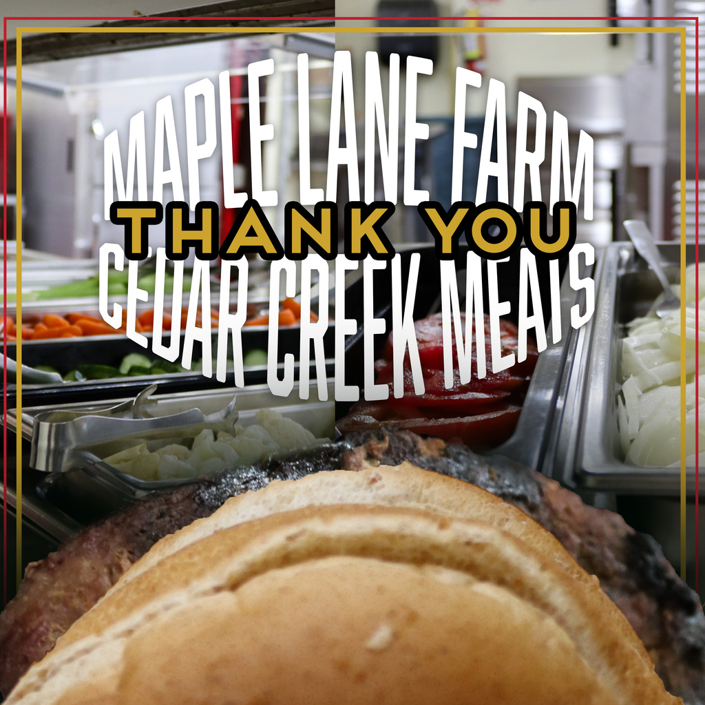 Farm to School food thank you Maple Lane Farm and Cedar Creek Meats