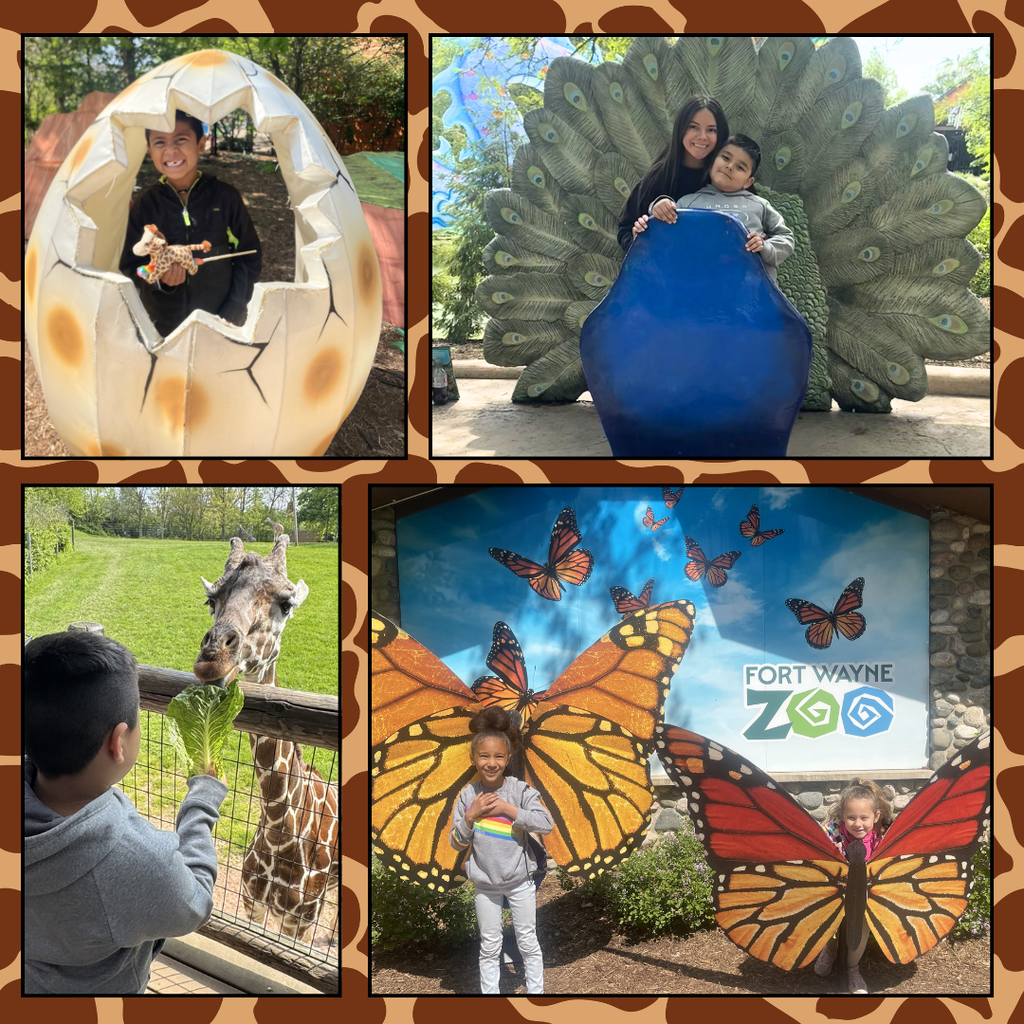 kindergarteners at the zoo