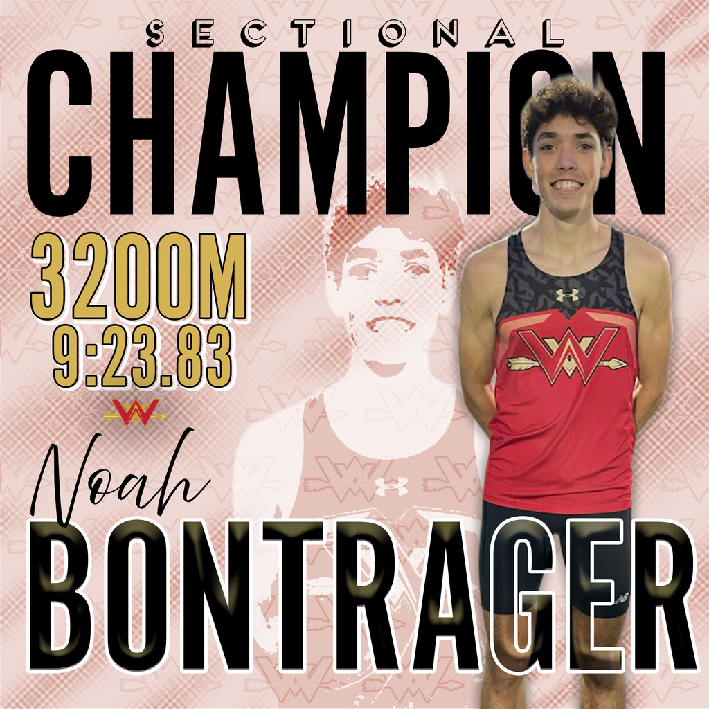 Noah Bontrager Sectional Champion 2026 3200 meter