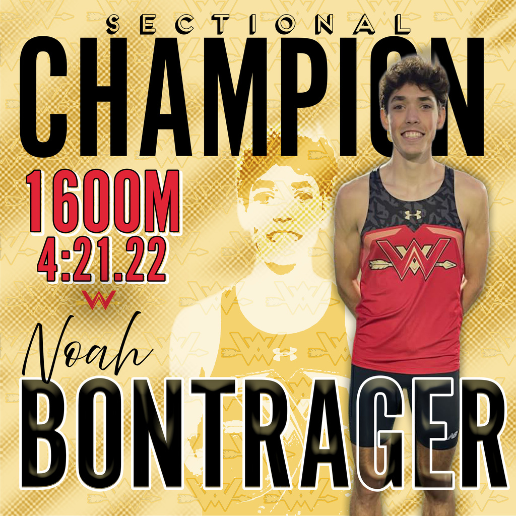Noah Bontrager Sectional Champion 1600 meter 2026