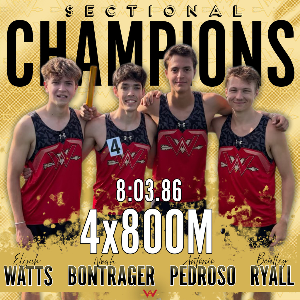 4x800 team Sectional Champions 2026