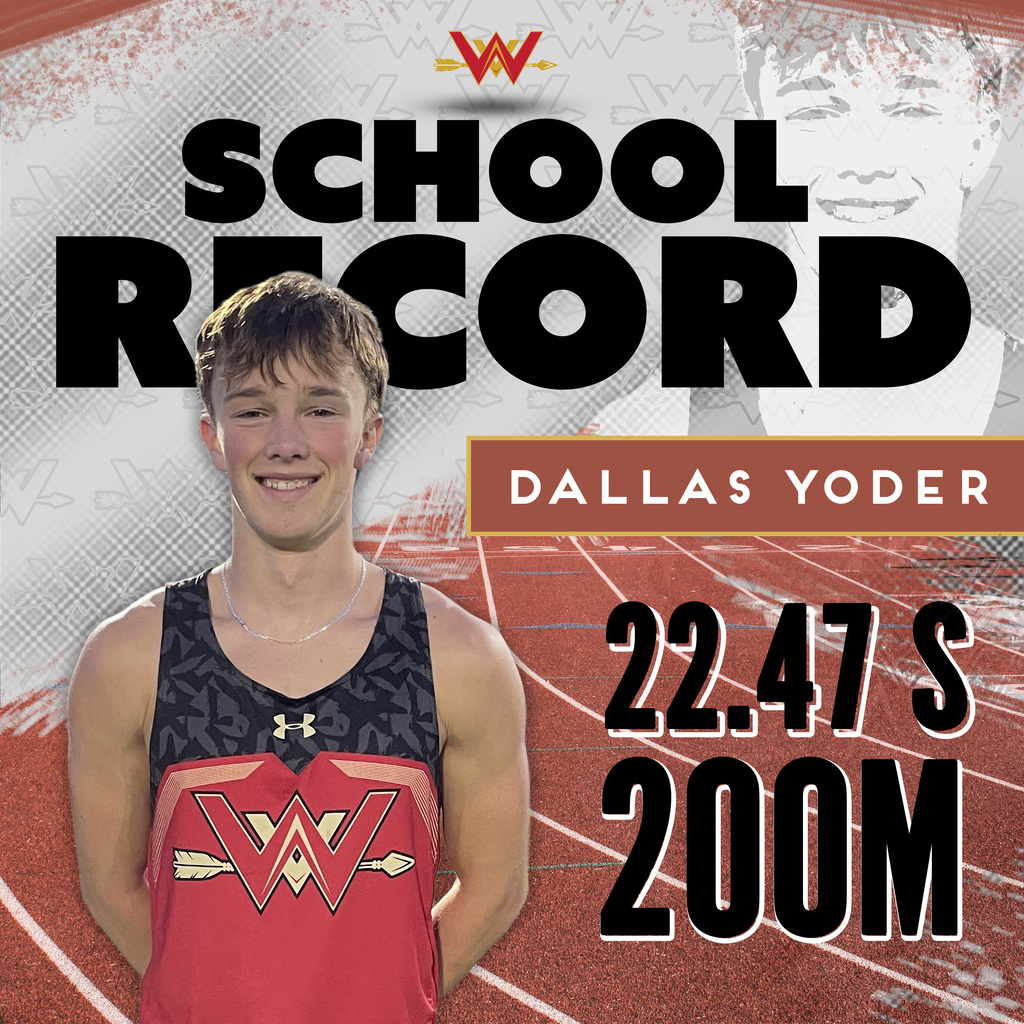 Dallas Yoder School Record 200 meter dash 22.47 seconds