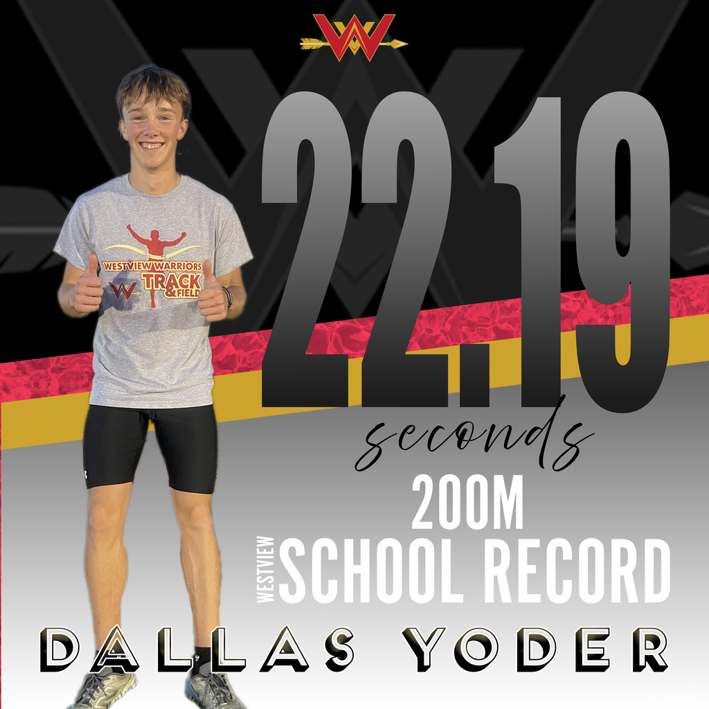 200 meter School Record 22.19 5/28/26