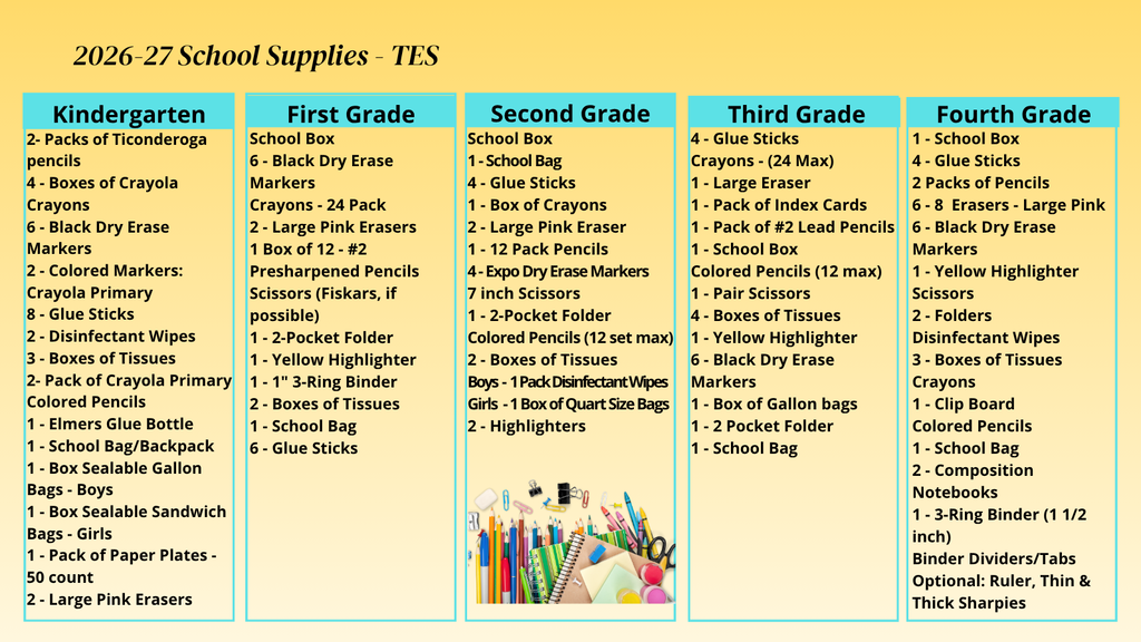 School Supply List