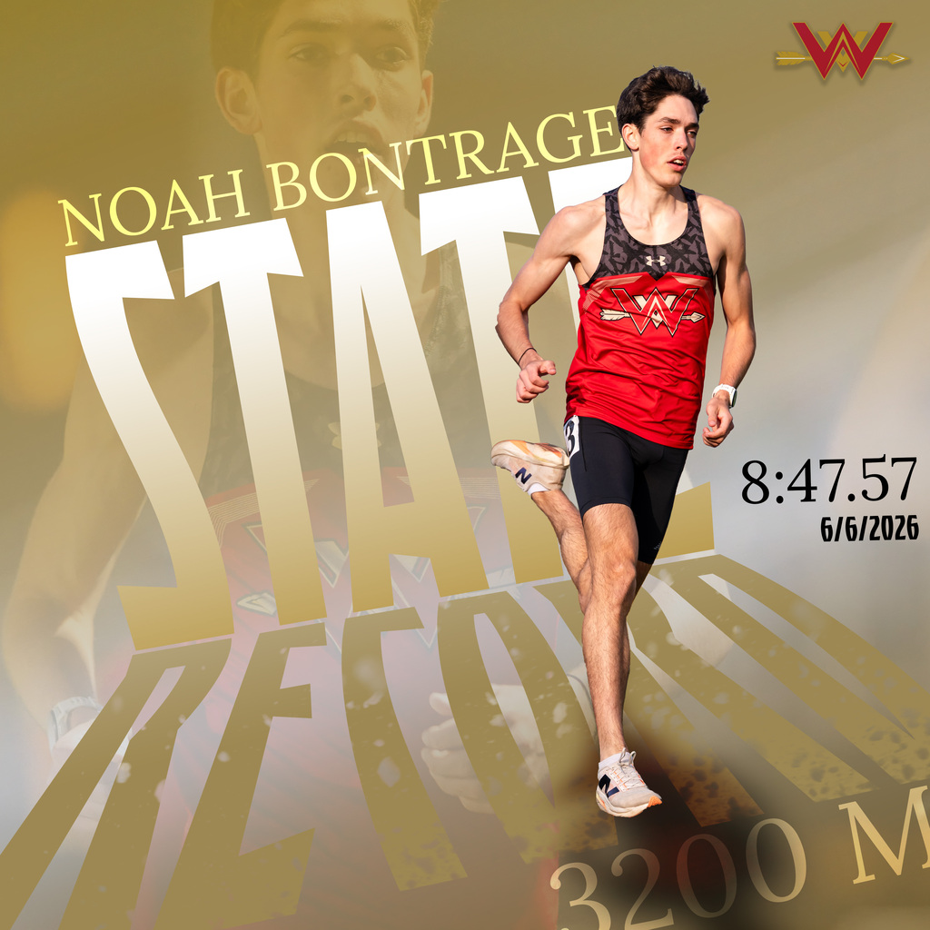Noah Bontrager 3200 meter state record 8:47.57 Indiana State Track and Field 2026 6/6/26