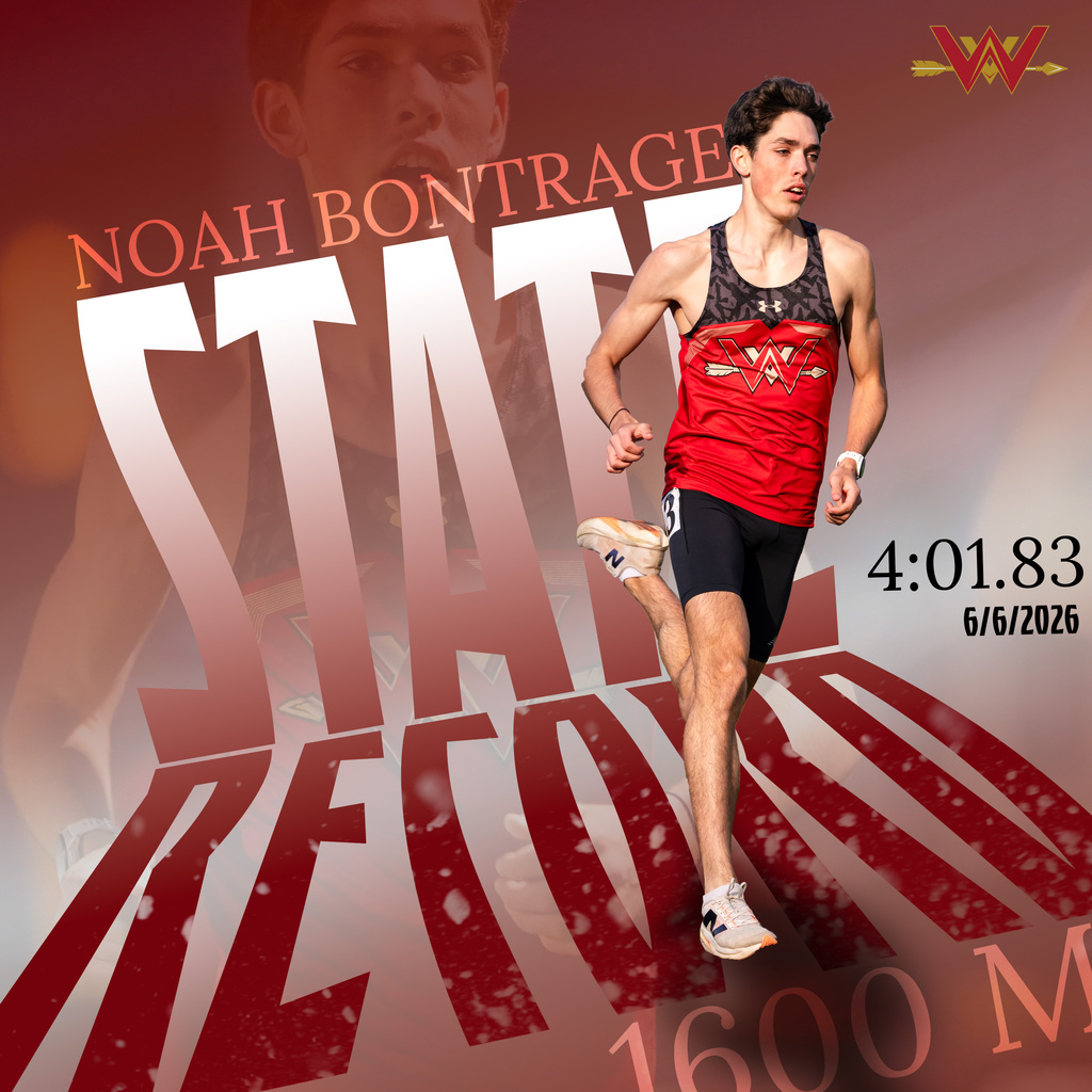 Noah Bontrager 1600 meter State Record 4:01.83 6/6/2026