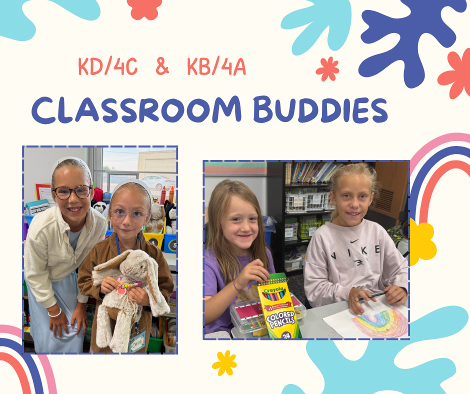 4th grader and kindergarten buddies