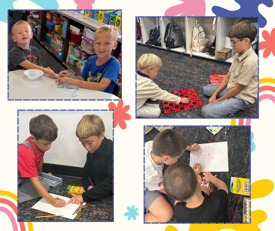 4th grader and kindergarten buddies