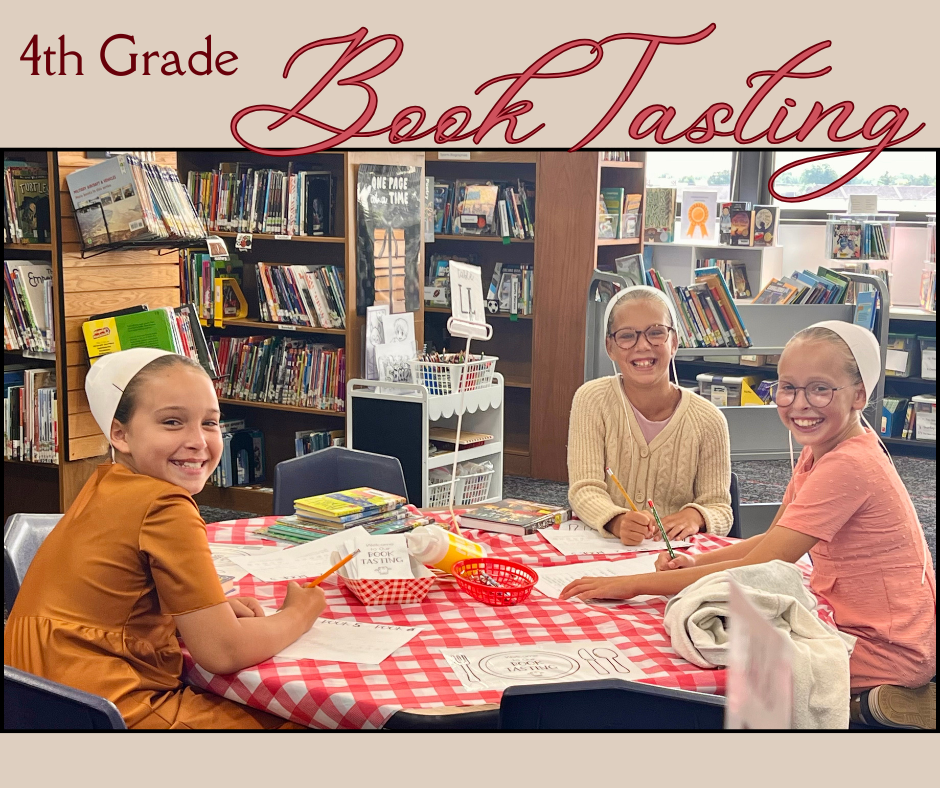 4th graders in the library