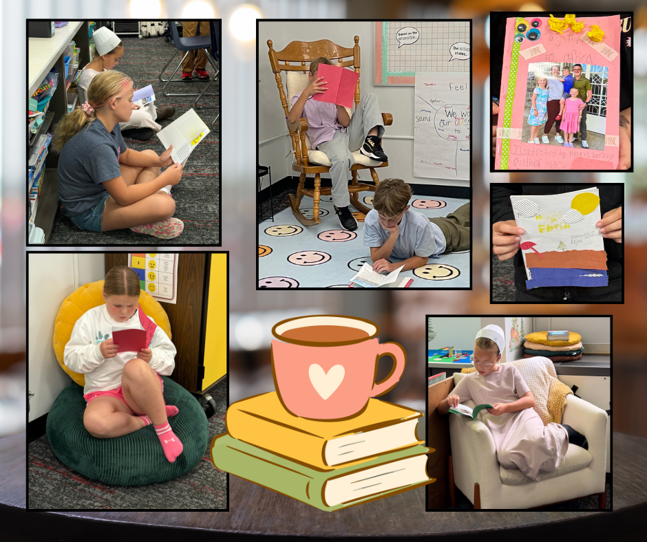 4th graders reading in class
