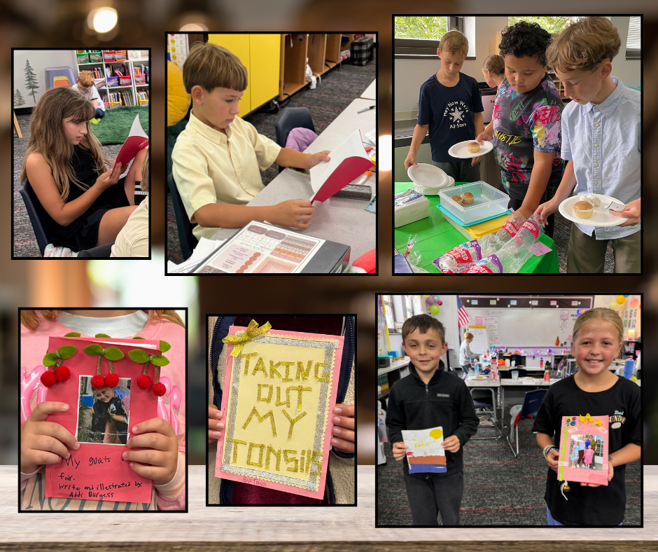 4th graders reading in class