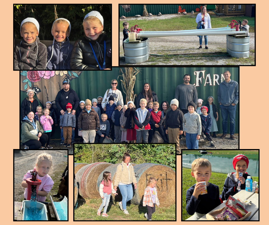 kindergarteners at knollbrook farm