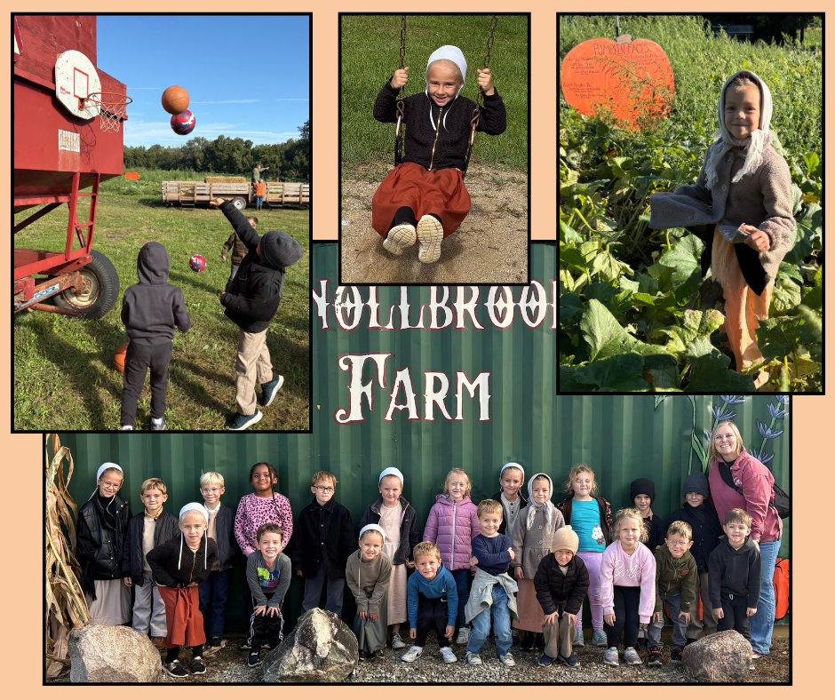 kindergarteners at knollbrook farm