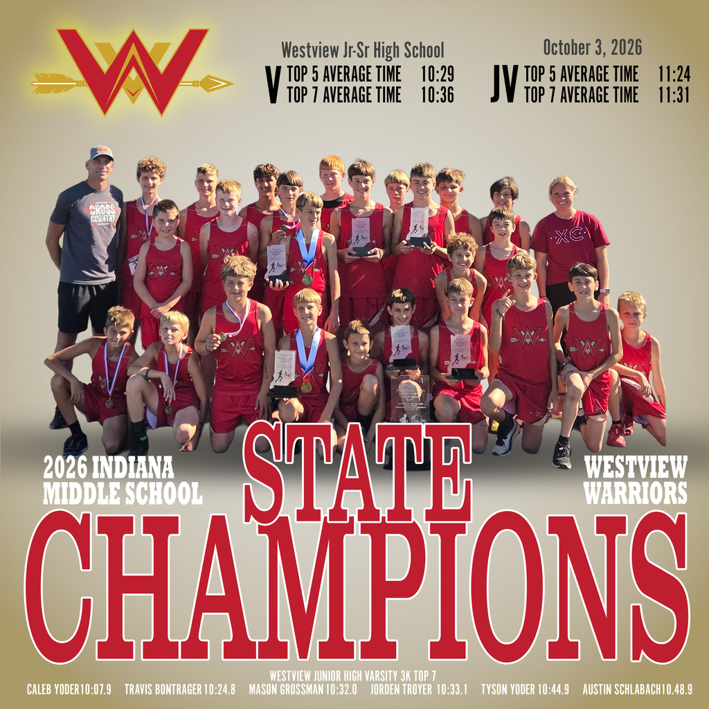 Junior High Cross Country State Champions 2026