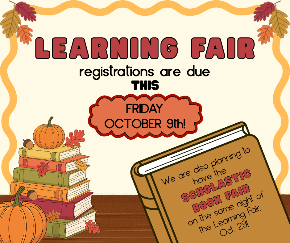 learning fair reminder graphic
