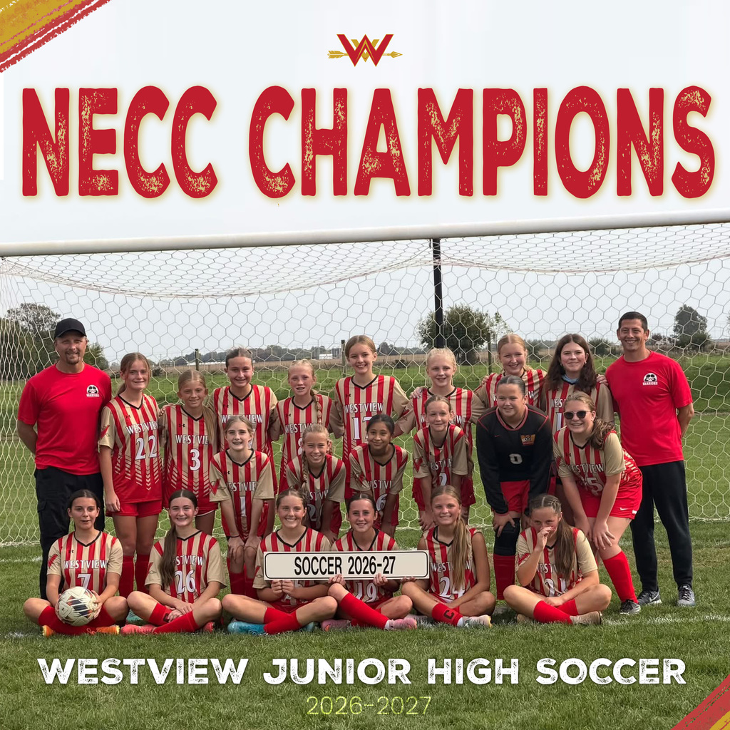 Junior High Girls Soccer NECC Champions 2026