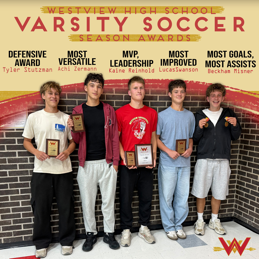 Westview Varsity Soccer Season Awards 2026