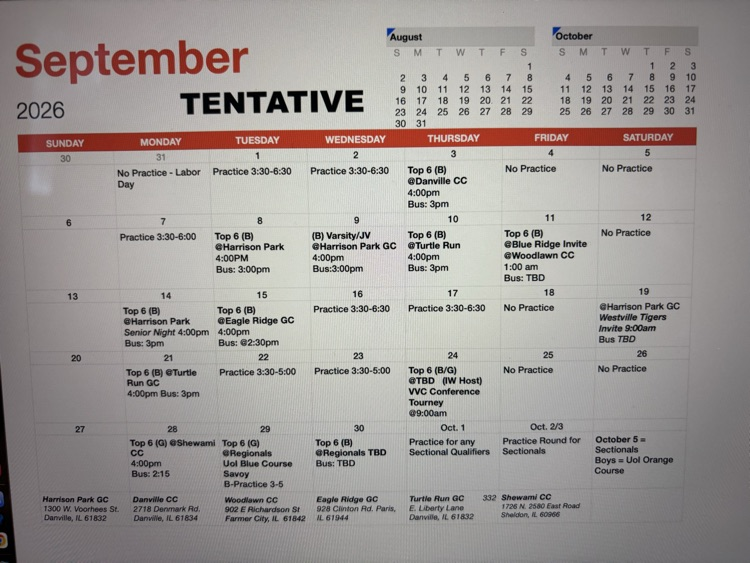 September practice