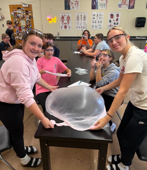 Making bubbles so the slime pops