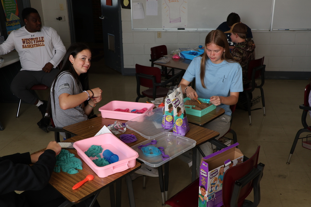 Calming Room with Playdoh and Kinetic Sand