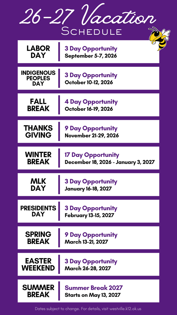 Vacation Schedule