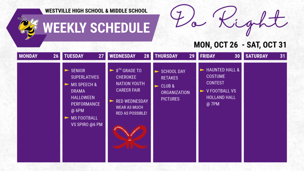 weekly schedule