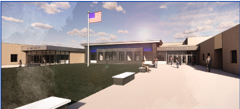 new front of school