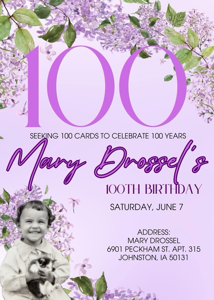 Mary Drossel's 100th Birthday