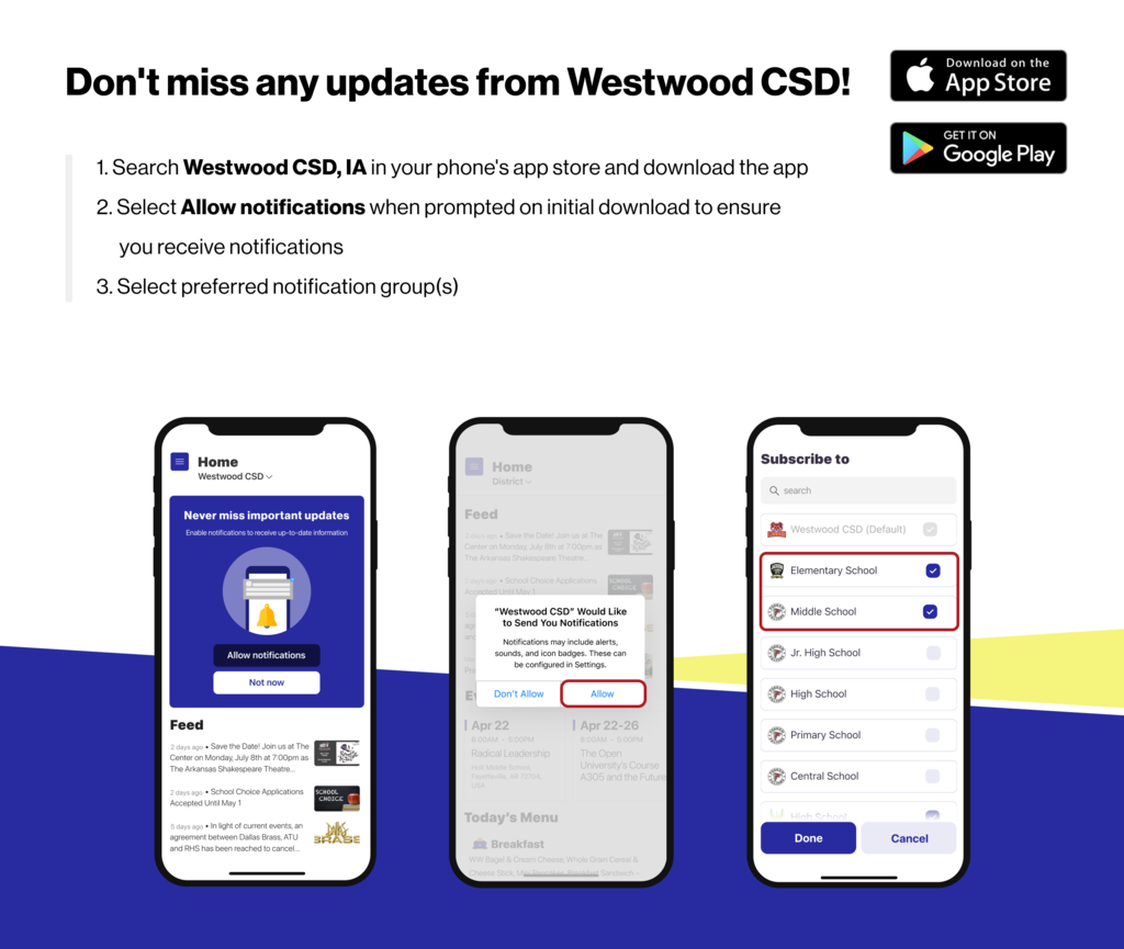 Updates to App