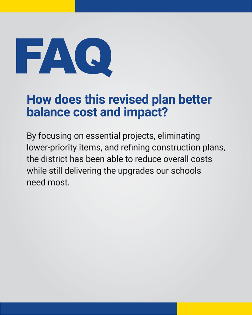 FAQ: Revised Plan Cost Impact