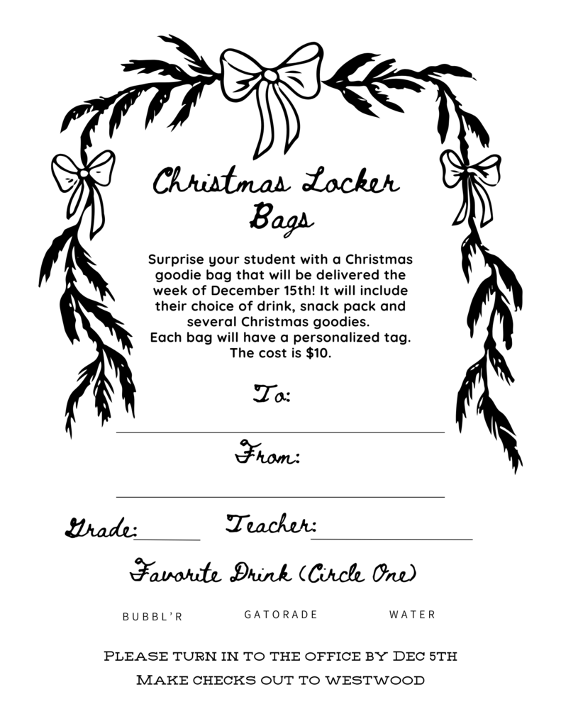 Christmas Locker Bags