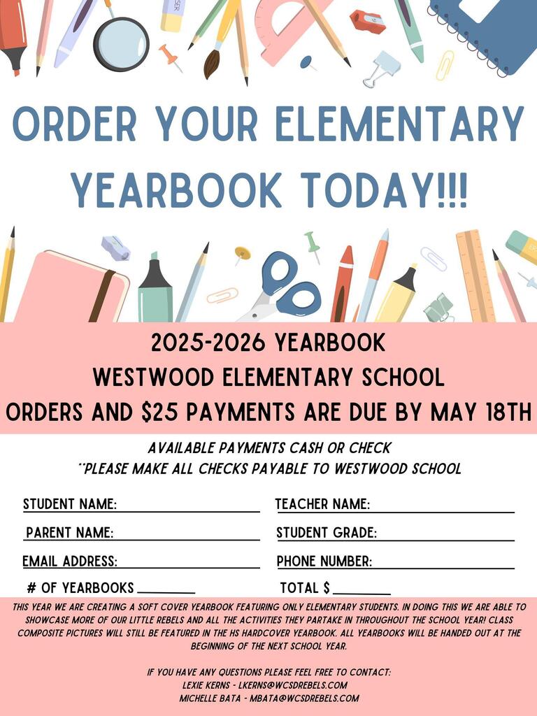 Elementary yearbooks 25-26
