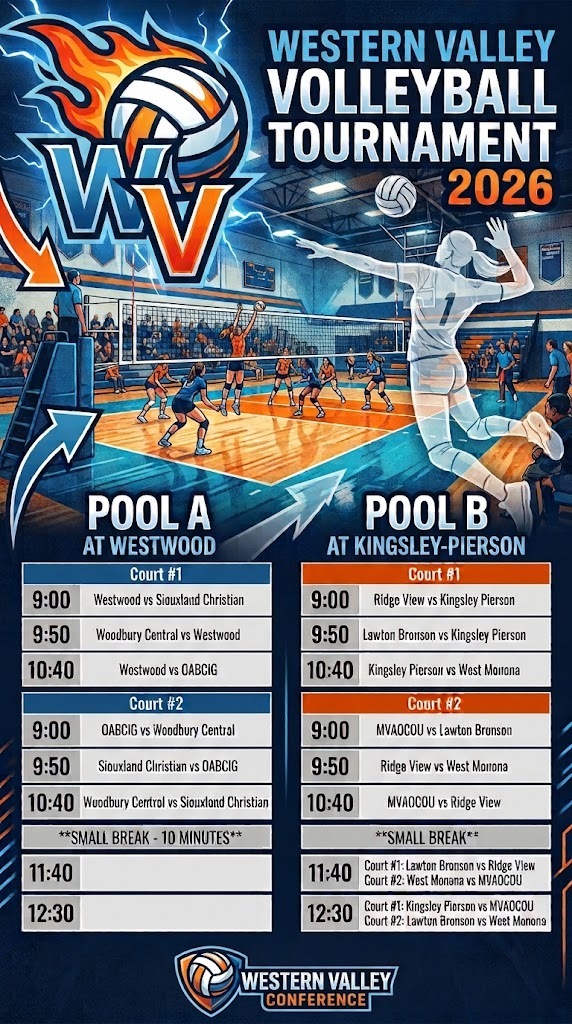 Western Valley Volleyball Tournament Schedule 2026