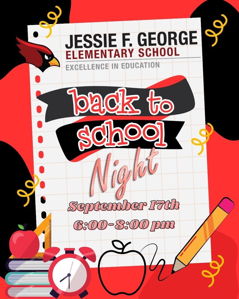 Back to school night September 17th 6-8pm 