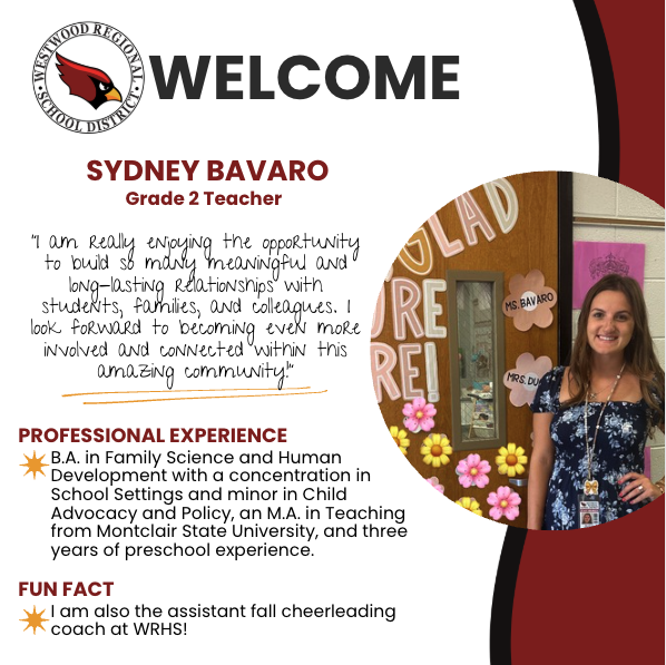 Welcome to Sydney Bavaro, 2nd Grade Teacher at Brookside School!